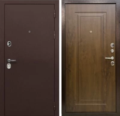 Дверь MXD Союз 90мм Антик Медь - панель  Орех грецкий