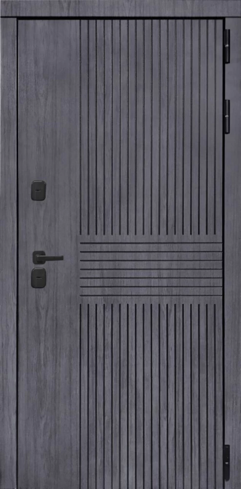 Входная дверь ДвериПРО Берген Алиса (16мм, ПВХ ясень белый, зеркало) DPRO196454 внешняя сторона