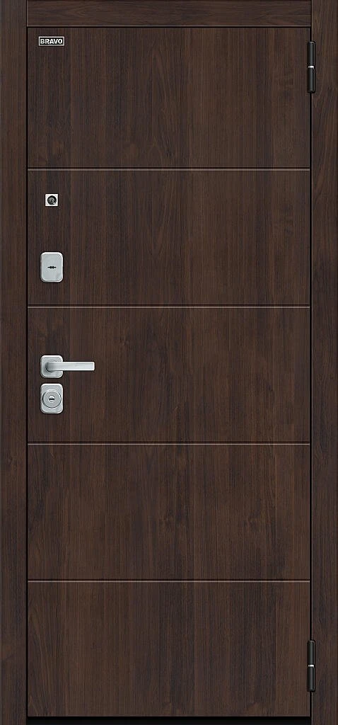 Фото Входная дверь Флэт/BChrome Almon/Bianco Melinga BR6168 внешняя сторона