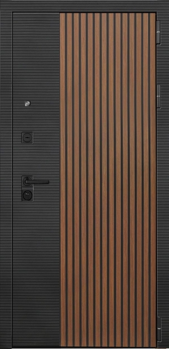 Входная дверь Модель L - 48 Экошпон СБ-3 (16мм, капучино) внешняя сторона